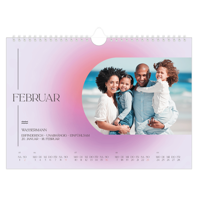 Fotokalender A4 — Astrologie Farbverlauf [Februar]