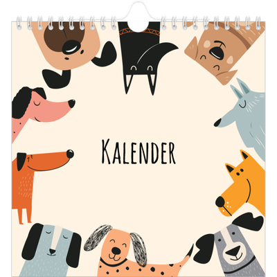 Jahreskalender Quadratisch — Hundepfoten und Kritzeleien [deckblatt]