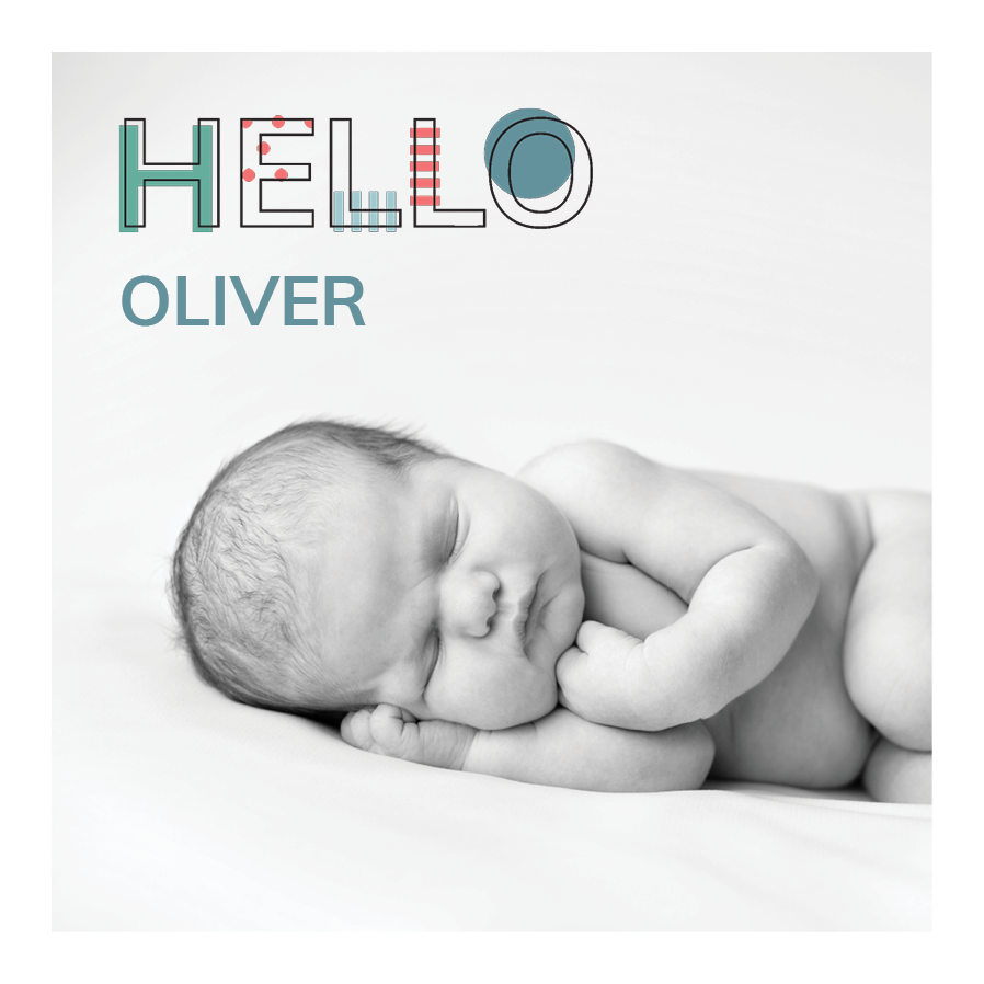 Einladungskarten — Gemusterte Buchstaben