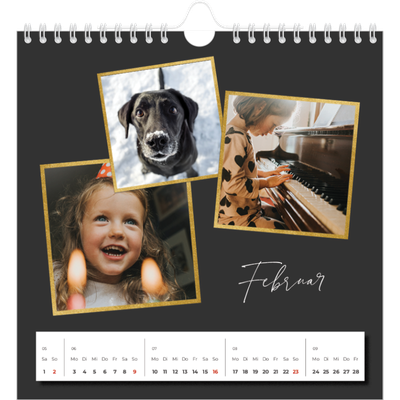 Jahreskalender Quadratisch — Mosaik aus Erinnerungen [Februar]