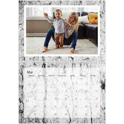 Fotokalender A4 doppelt (30 x 40 cm) — Holzstrukturen [Mai]