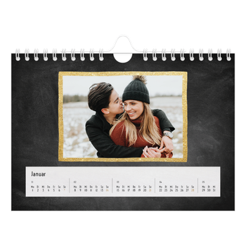 Fotokalender A5 — Glitzernder Rahmen