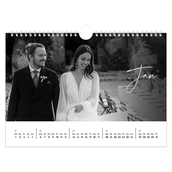 Fotokalender A4 — Elegante Schrift