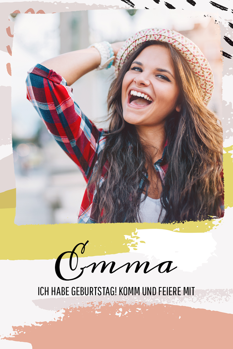 Einladungskarten — Bunt gemalt