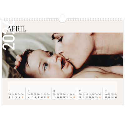 Fotokalender A3 — Überlappender Text [April]
