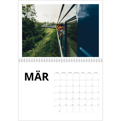 Fotokalender A4 doppelt (30 x 40 cm) — Datum groß [Marsch]