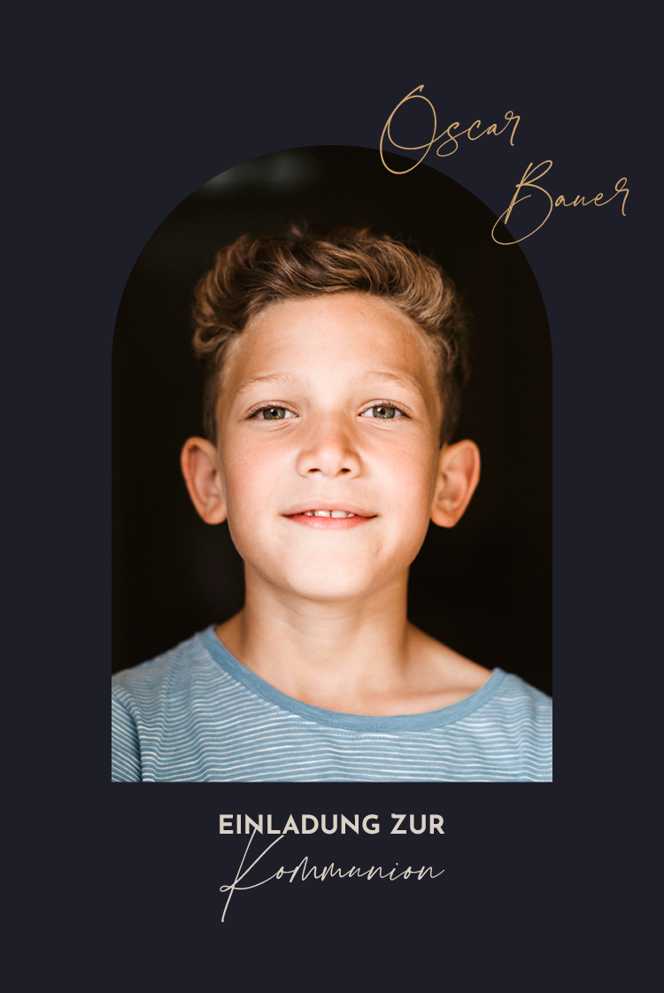 Einladungskarten — Bogen Dunkelblau