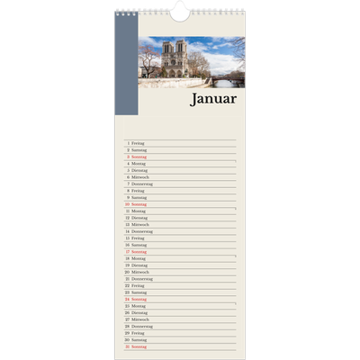 Küchenkalender  — Sehenswürdigkeiten der Welt [Januar]
