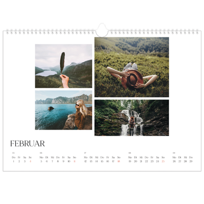 Fotokalender A3 — Surfen bei Sonnenuntergang [Februar]