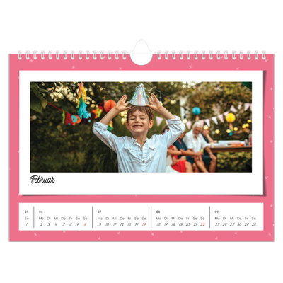 Fotokalender A4 — Bunte Retro-Bilder [Februar]
