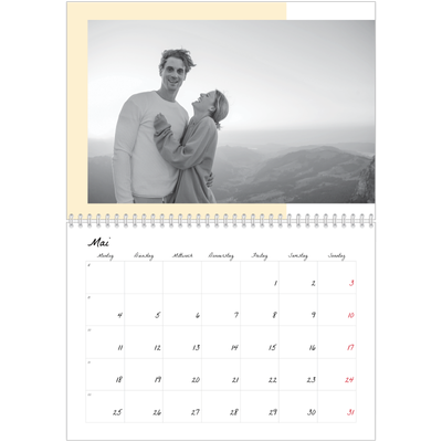 Fotokalender A4 doppelt (30 x 40 cm) — Farbige Rahmen [deckblatt]