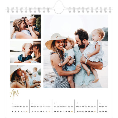 Jahreskalender Quadratisch — Handgeschrieben [April]