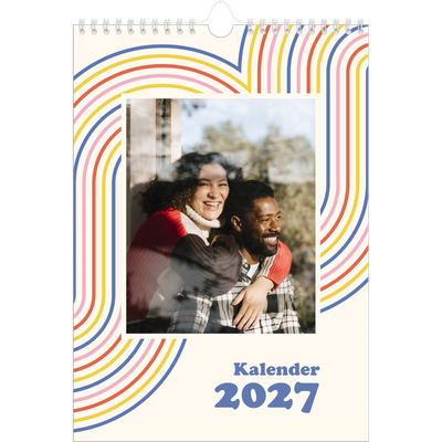 Fotokalender A4 (20 x 30 cm) — Retro-Streifen [deckblatt]
