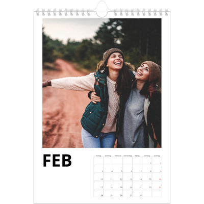 Fotokalender A4 (20 x 30 cm) — Datum groß [Februar]