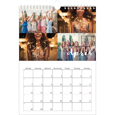 Fotokalender A4 (20 x 30 cm) — Monat [April]