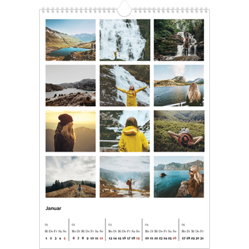 Fotokalender A3 — Fotoraster minimalistisch