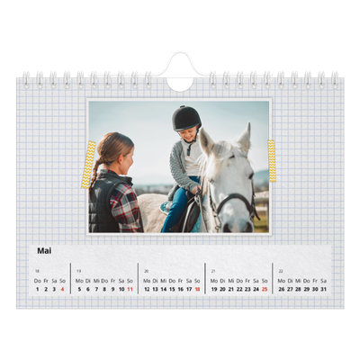 Fotokalender A5 — Fotos mit Klebestreifen-Optik [deckblatt]