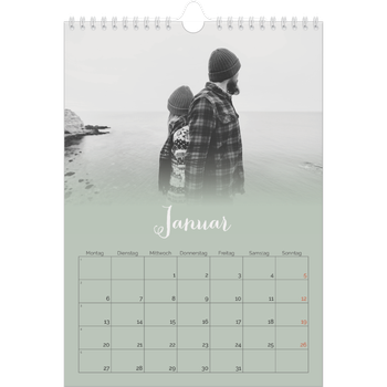 Fotokalender A4 — Zartgrüner Farbverlauf
