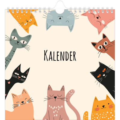 Jahreskalender Quadratisch — Katzenpfoten und Kritzeleien [deckblatt]