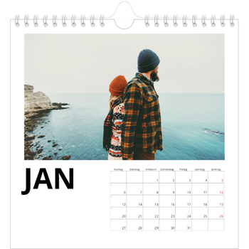 Fotokalender Quadratisch — Datum groß