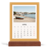 Tischkalender mit Holzfuß Hochformat  — Klassische Farben [April]