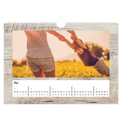 Fotokalender A4 — Holzhintergründe [Mai]