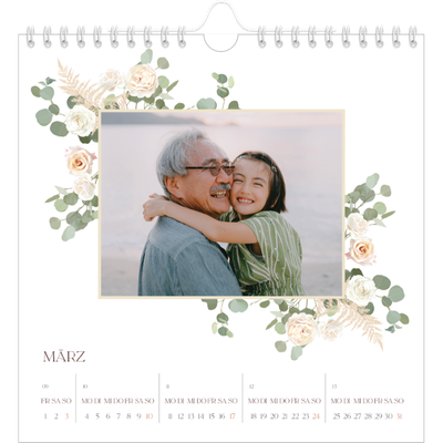 Jahreskalender Quadratisch — Boho [Marsch]