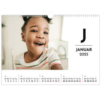 Fotokalender A3 — Buchstaben im Fokus