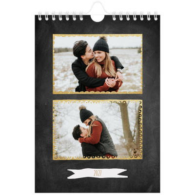 Fotokalender A5 — Glitzernder Rahmen [deckblatt]