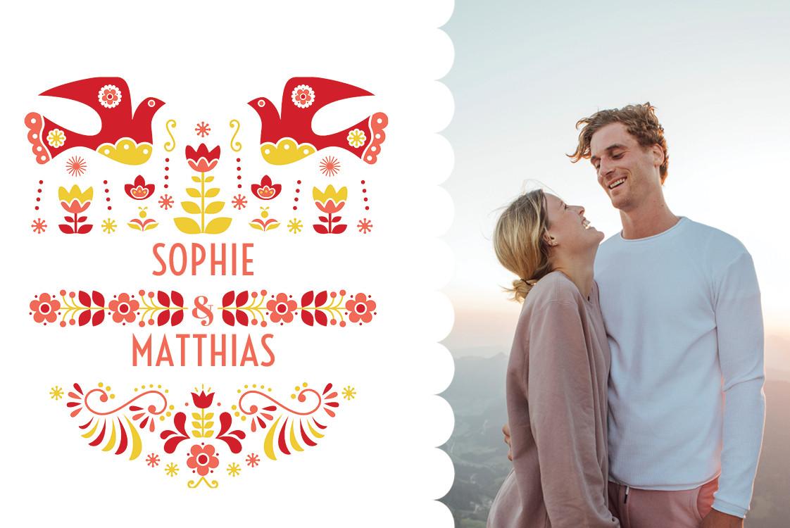 Einladungskarten — Turteltauben