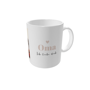 Tasse bedrucken — Süße Nachricht für Oma