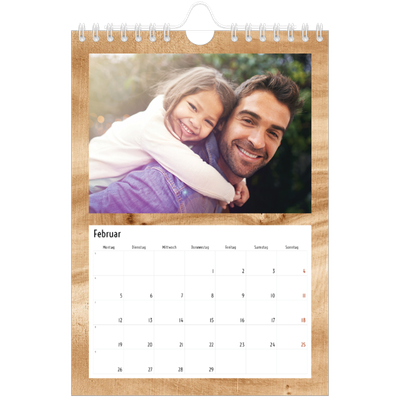 Fotokalender A5 — Holzhintergründe [Februar]