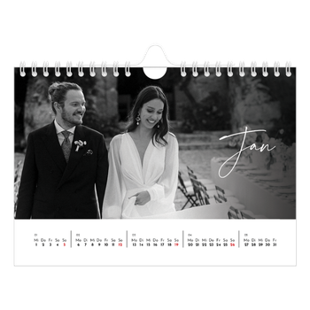 Fotokalender A5 — Elegante Schrift
