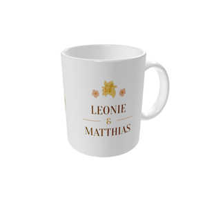 Tasse bedrucken — Rebe und Blüte