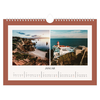 Fotokalender A4 — Klassische Farben