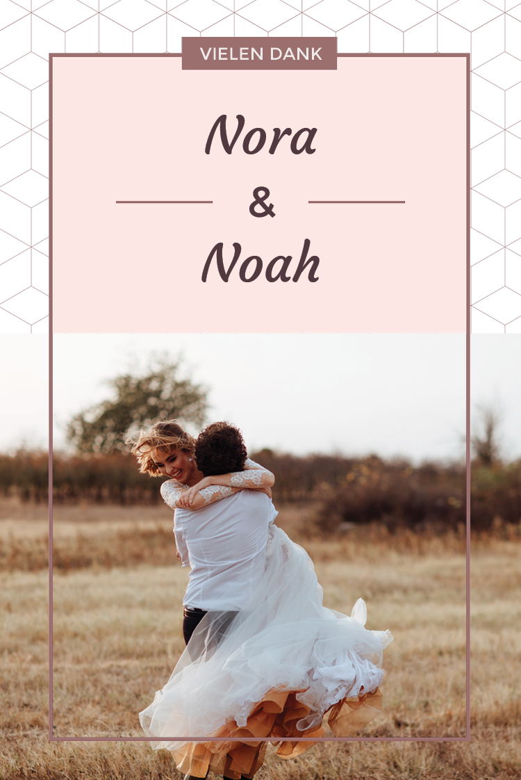 Dankeskarten — Zartes Rosa