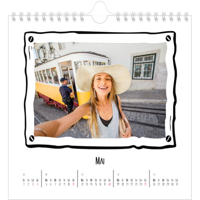 Jahreskalender Quadratisch — Scrapbook-Schnappschüsse [deckblatt]