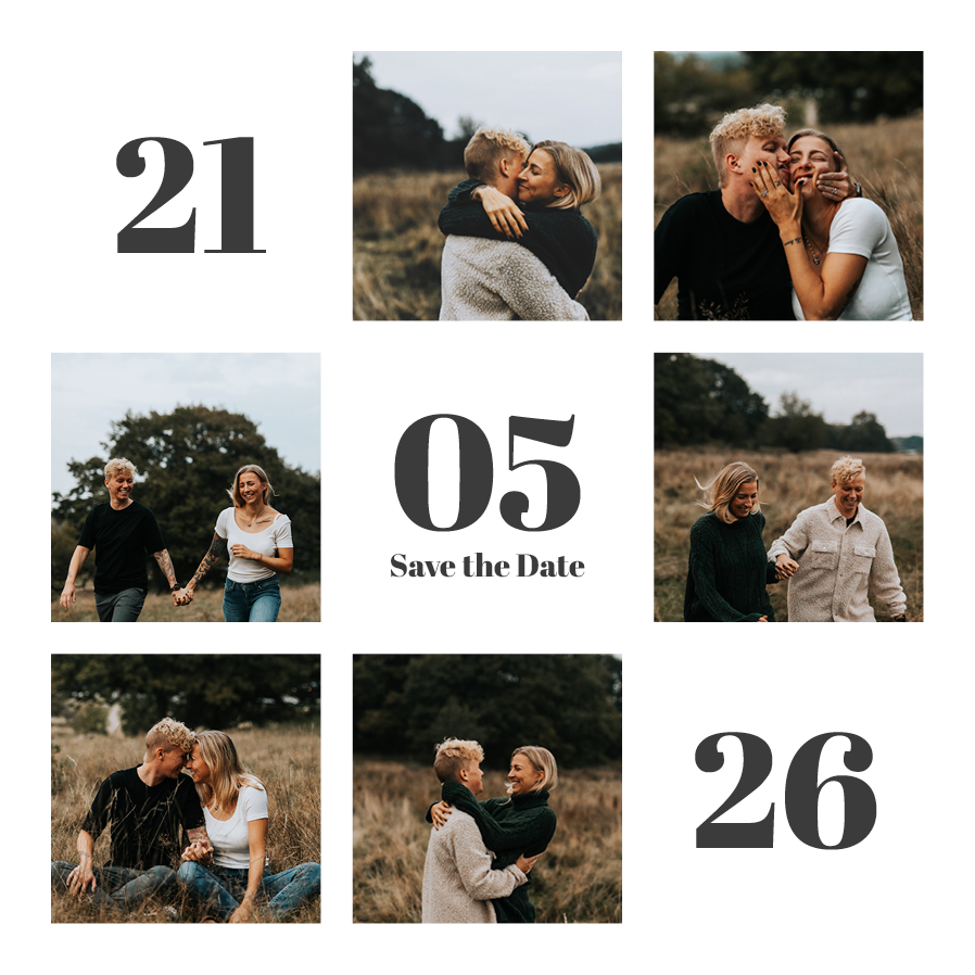 Save the date — Diagonales Datum