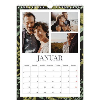 Fotokalender A4 — Blumiger Hintergrund