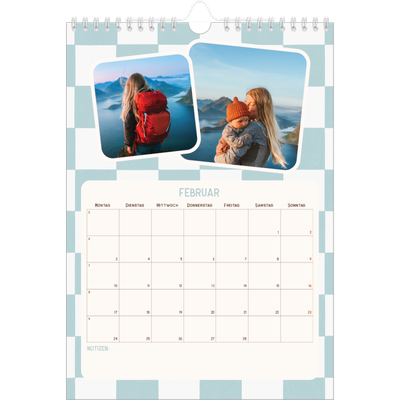 Fotokalender A4 (20 x 30 cm) — Retro-Muster [Februar]