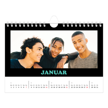 Fotokalender A5 — Bunte Schrift