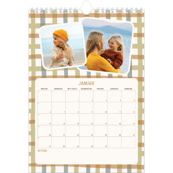 Fotokalender A4 — Retro-Muster