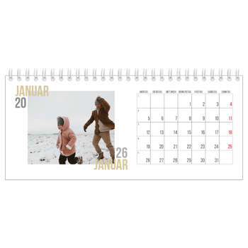Tischkalender — Doppelter Text