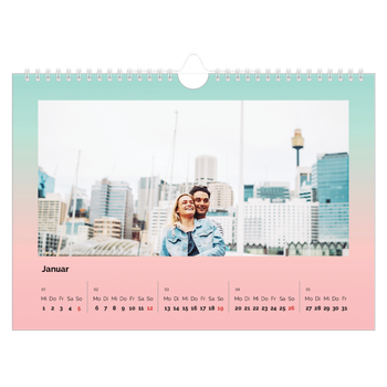Fotokalender A4 — Pastelltöne