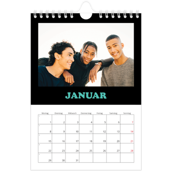 Fotokalender A5 — Bunte Schrift