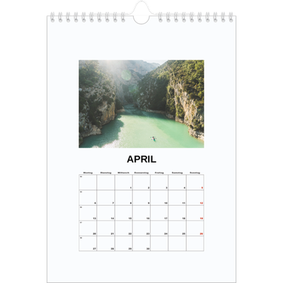 Fotokalender A4 (20 x 30 cm) — Schlichtes Foto [April]