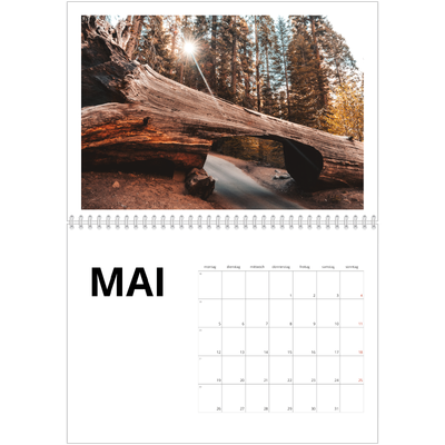 Fotokalender A4 doppelt (30 x 40 cm) — Datum groß [deckblatt]