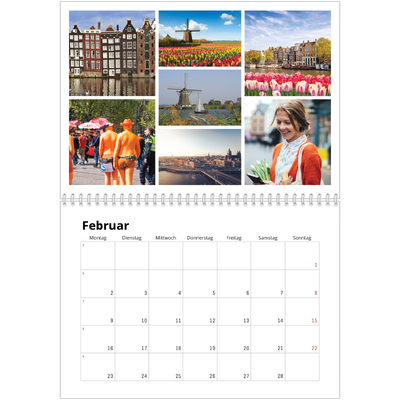 Fotokalender A4 doppelt (30 x 40 cm) — Kollage [Februar]