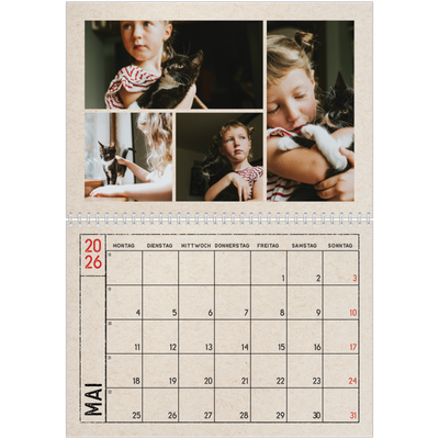 Fotokalender A4 doppelt (30 x 40 cm) — Stempeleffekt [deckblatt]