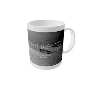 Tasse bedrucken — Elegante Schrift